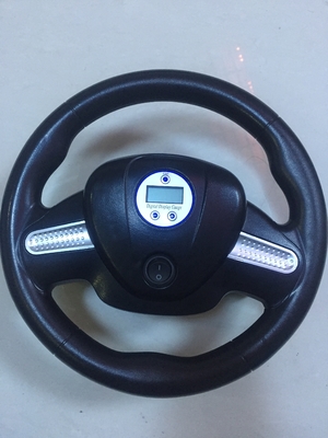 DC12V ডিজিটাল এবং গেজ গাড়ি এয়ার পাম্প, স্টিয়ারিং হুইল শেপ কার টায়ার এয়ার কমপ্রেসর
