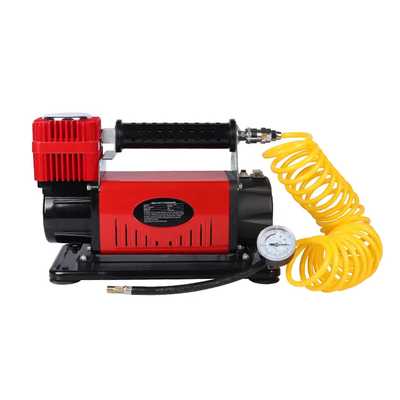 ভারী দায়িত্ব ধাতু DC12V গাড়ির বায়ু সংকোচকারী সঙ্গে চাপ গেজ গাড়ির টায়ার বায়ু inflator একক সিলিন্ডার বায়ু সংকোচকারী