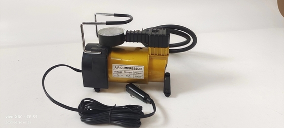 পোর্টেবল মেটাল এয়ার কম্প্রেসার DC12v একক সিলিন্ডার কার টায়ার inflator পাম্প দ্রুত inflation