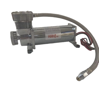 কম শব্দ সহ DC12V ক্রোম কার এয়ার সাসপেনশন কম্প্রেসার