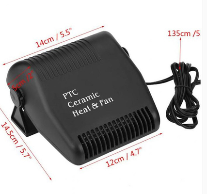 ফ্যান এবং হিটার ফাংশন সহ ABS DC12V যানবাহন পোর্টেবল ফ্যান হিটার