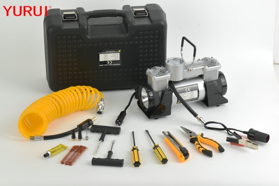 12v 180w 150psi পোর্টেবল কার এয়ার কনপ্রেসার মেটাল টায়ার পাম্প লাইট সহ