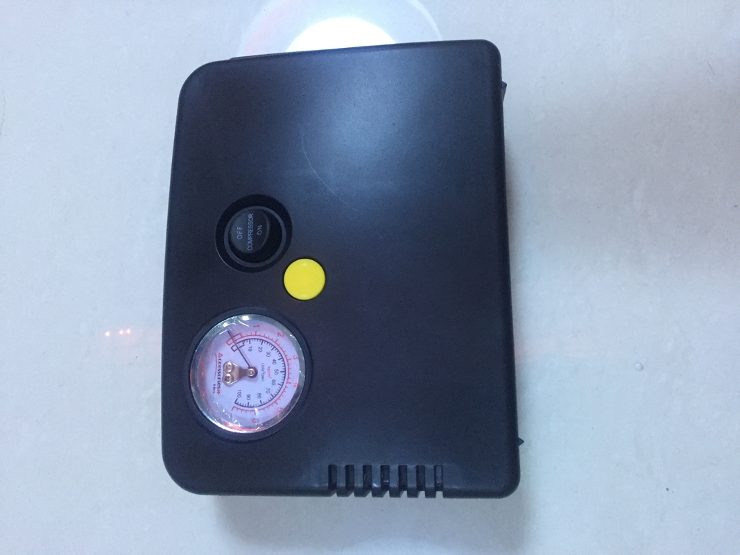 হাই পারফরম্যান্স কালো গাড়ী এয়ার পাম্প টায়ার inflators সঙ্গে Gauge এবং সুইচ জন্য গাড়ী টায়ার inflation