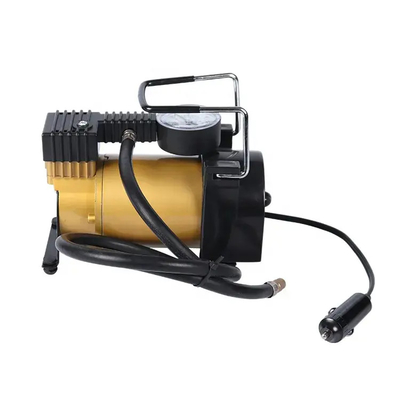 পোর্টেবল মেটাল এয়ার কম্প্রেসার DC12v একক সিলিন্ডার কার টায়ার inflator পাম্প দ্রুত inflation