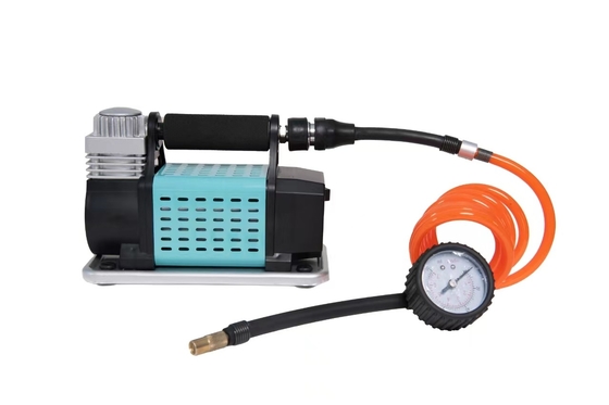একক সিলিন্ডার DC12V মেটাল পোর্টেবল কার এয়ার কম্প্রেসার